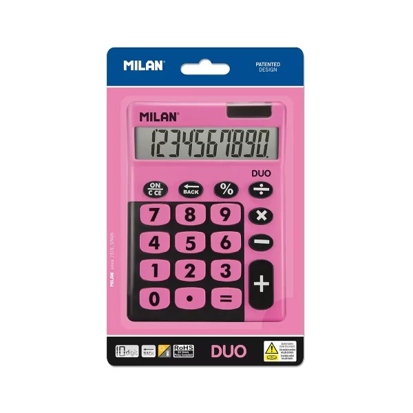 Calculadora 10 Dígitos Duo Rosa Milan