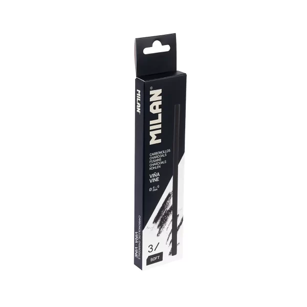 Carvão Natural Barras 12x4/6mm Milan - 3un.