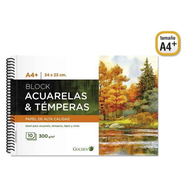Caderno Desenho A4 Aguarela 300gr. 10fls.
