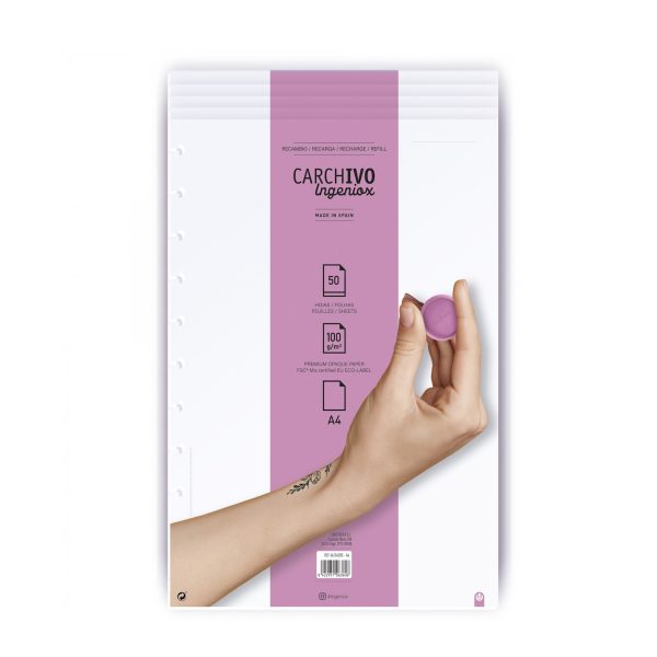 Recargas 50fls. A5 Quadriculado Pack 5un.