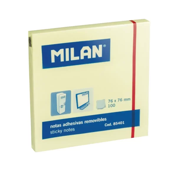 Bloco Notas Adesivo Amarelo Claro 100fls. - 76x76mm