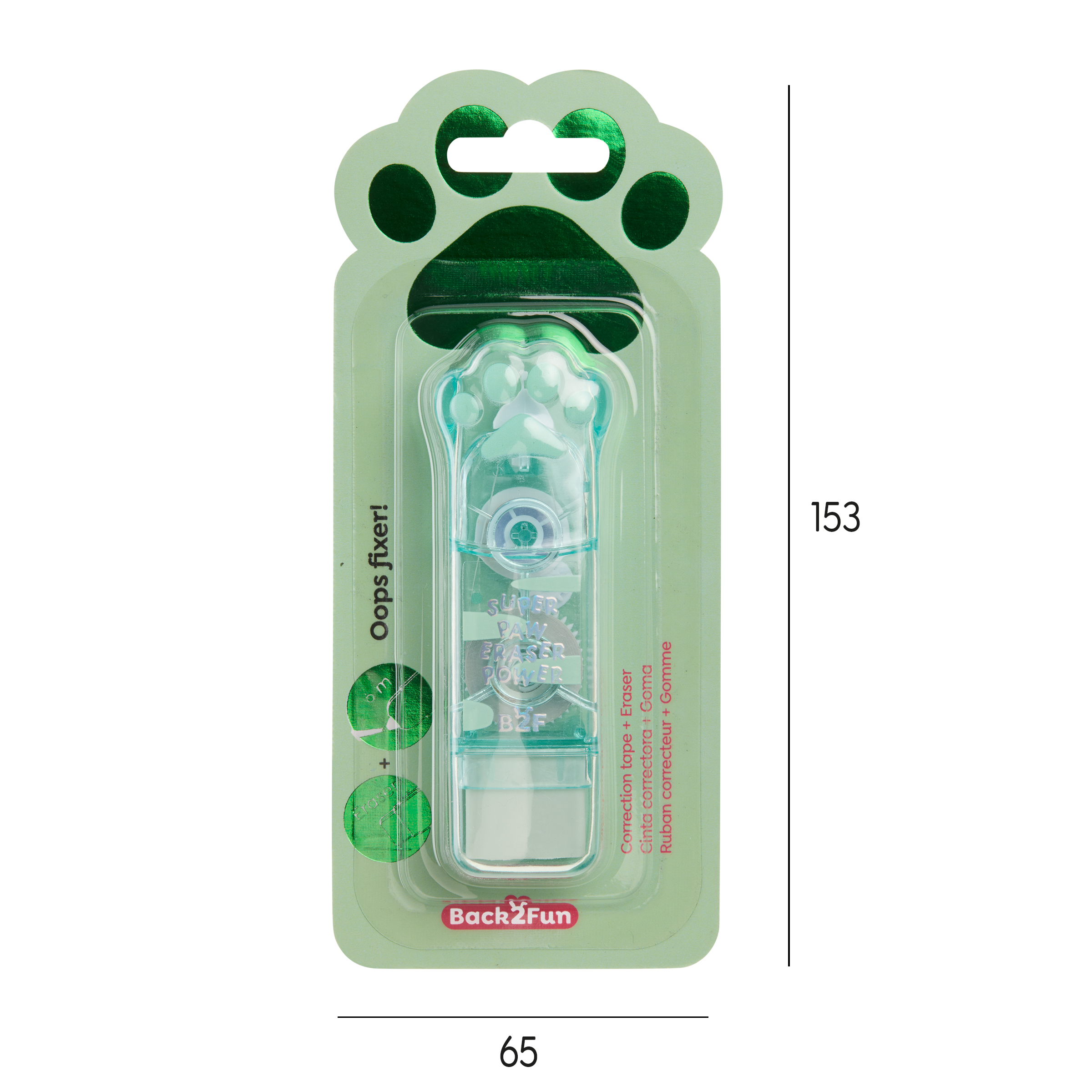 Borracha Corretor Patita Verde B2F