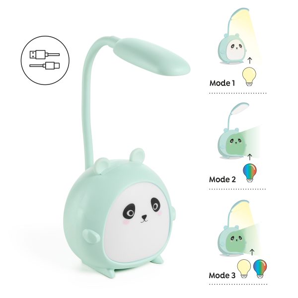 Candeeiro Luz Led Panda Menta B2F