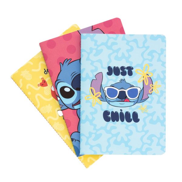 Caderno A5 Stitch Pack 3un.