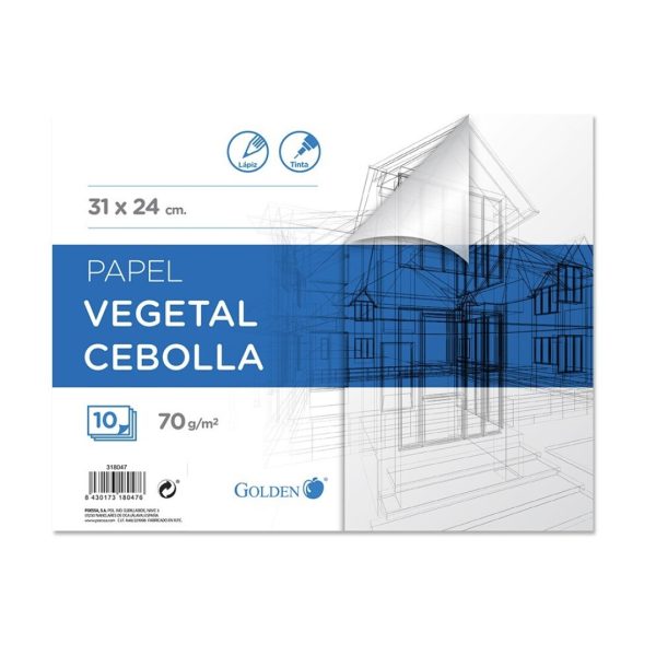 Caderno Desenho Papel Vegetal 31x24 -10fls.