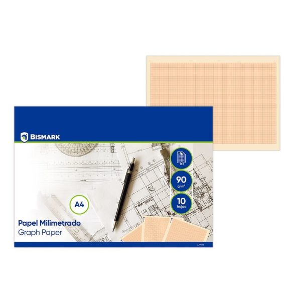 Papel Milimétrico Pack10fls.