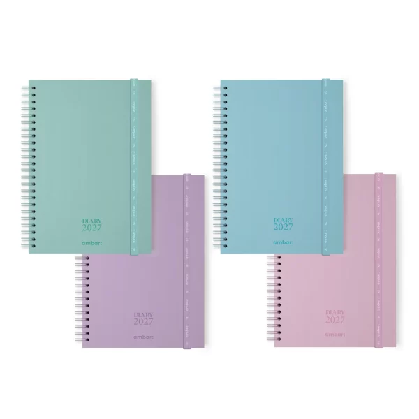 Agenda Secretária Espiral 1 Dia Pastel Colors
