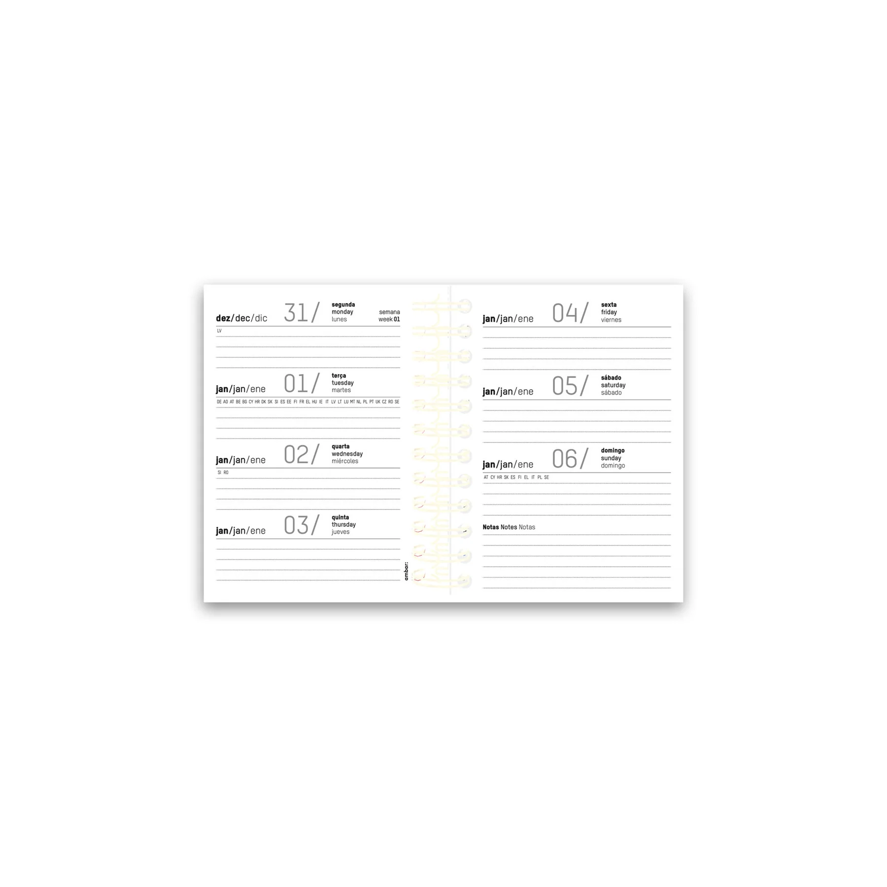 Agenda Bolso Espiral 1 Sem Look - Image 2