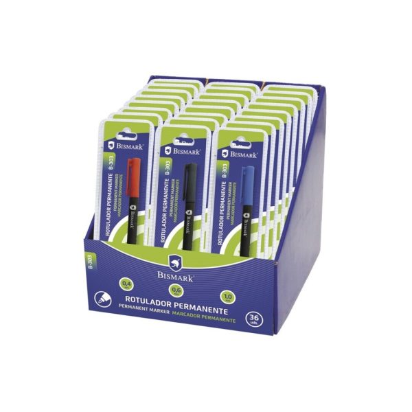 Marcador Permanente Bismark Exp.36un.
