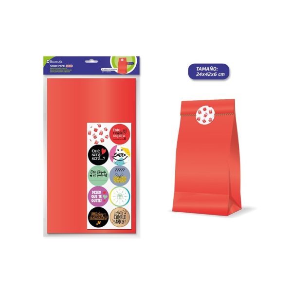Envelope Kraft Vermelho Pack 10un.