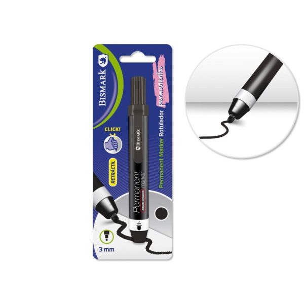 Marcador Ponta Redonda 3mm Preto