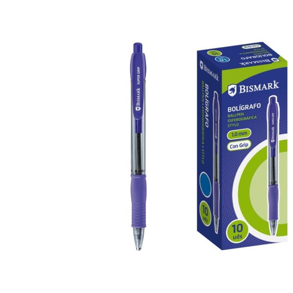 Esferográfica Bismark Soft 1.0mm Azul Cx.10un.