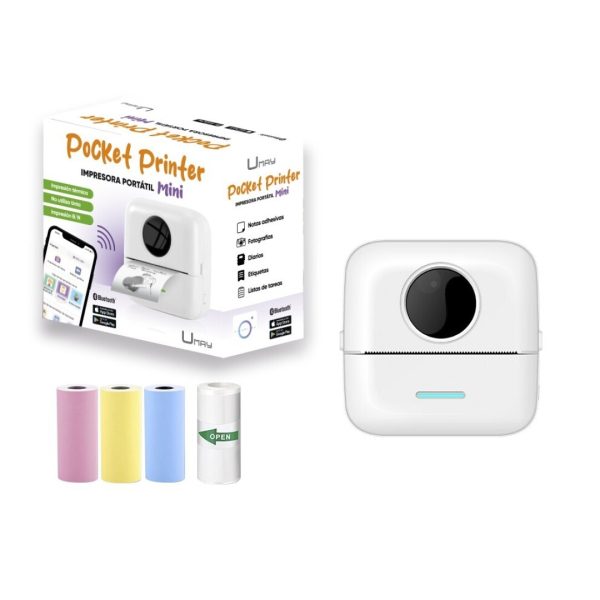 Impressora Mini Bluetooth c/Rolos