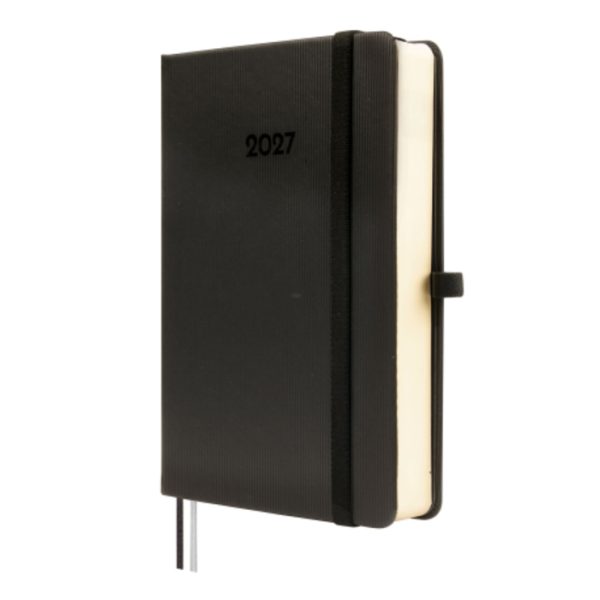 Agenda M4 1DP Textura Negro 2027