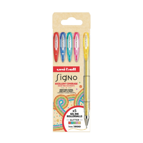 Esferográfica UM-120 Uni-ball Signo Sparkling 1.0 Blst.5un.
