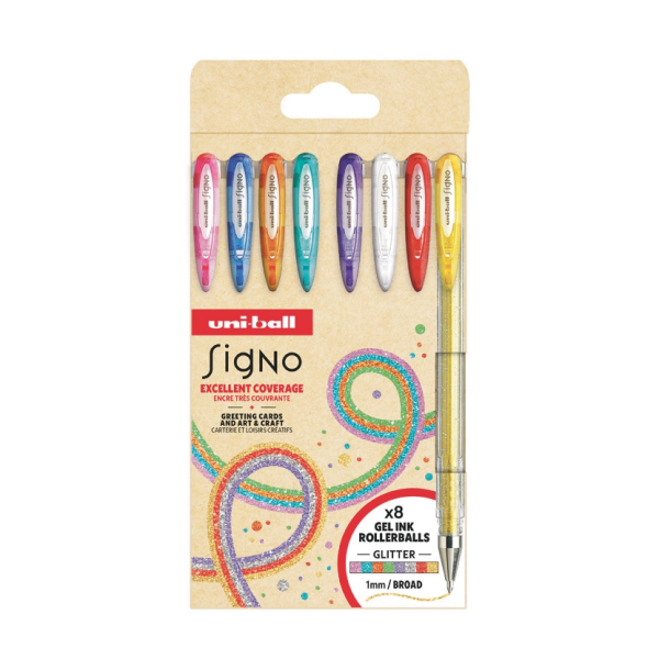 Esferográfica UM-120 Uni-ball Signo Sparkling 1.0 Blst.8un.