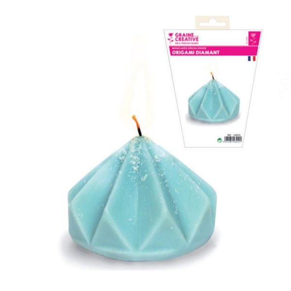 Molde p/Velas Latex Origami Diamant 80x70mm