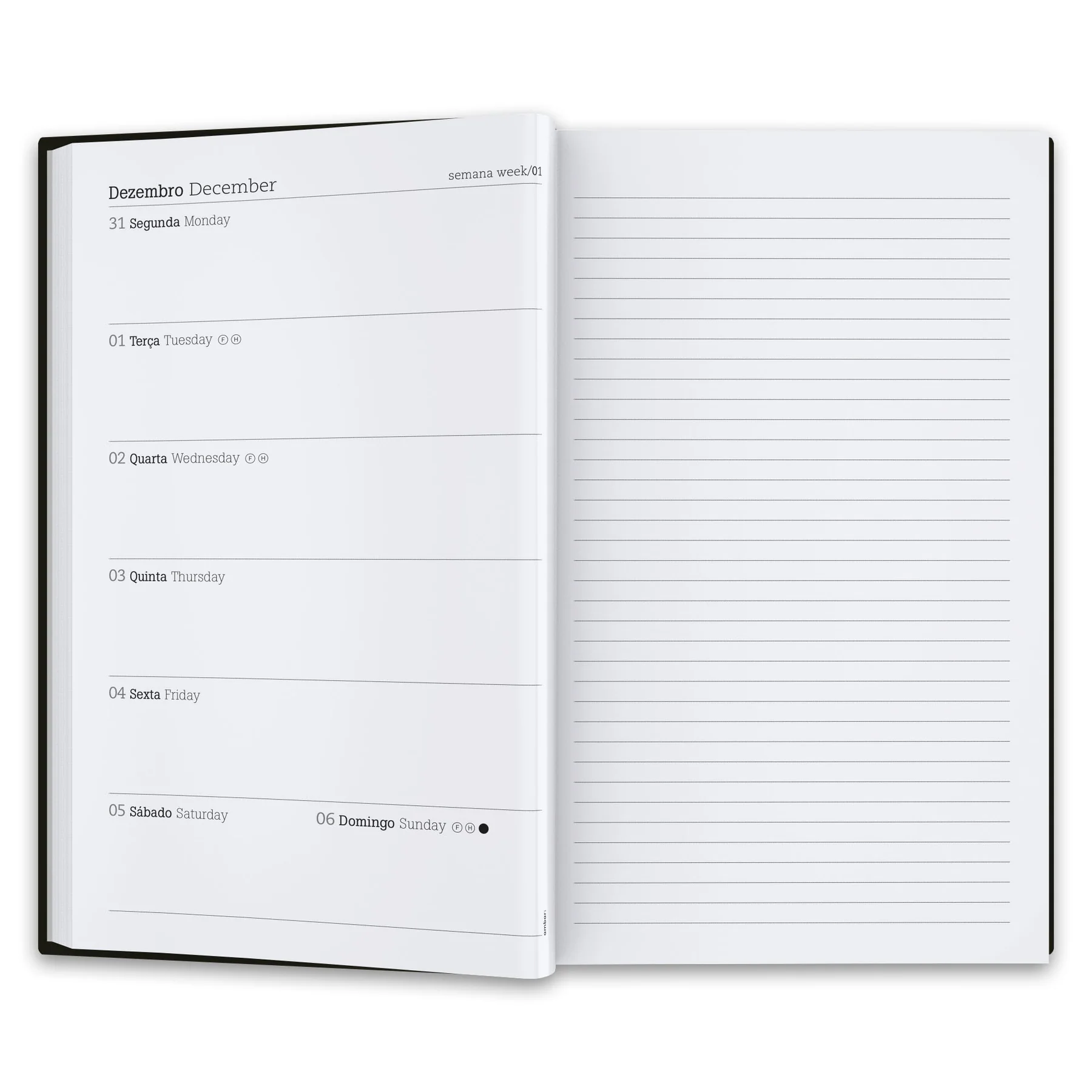 Agenda Secretária 1 Semana Script 130x210 - Image 2
