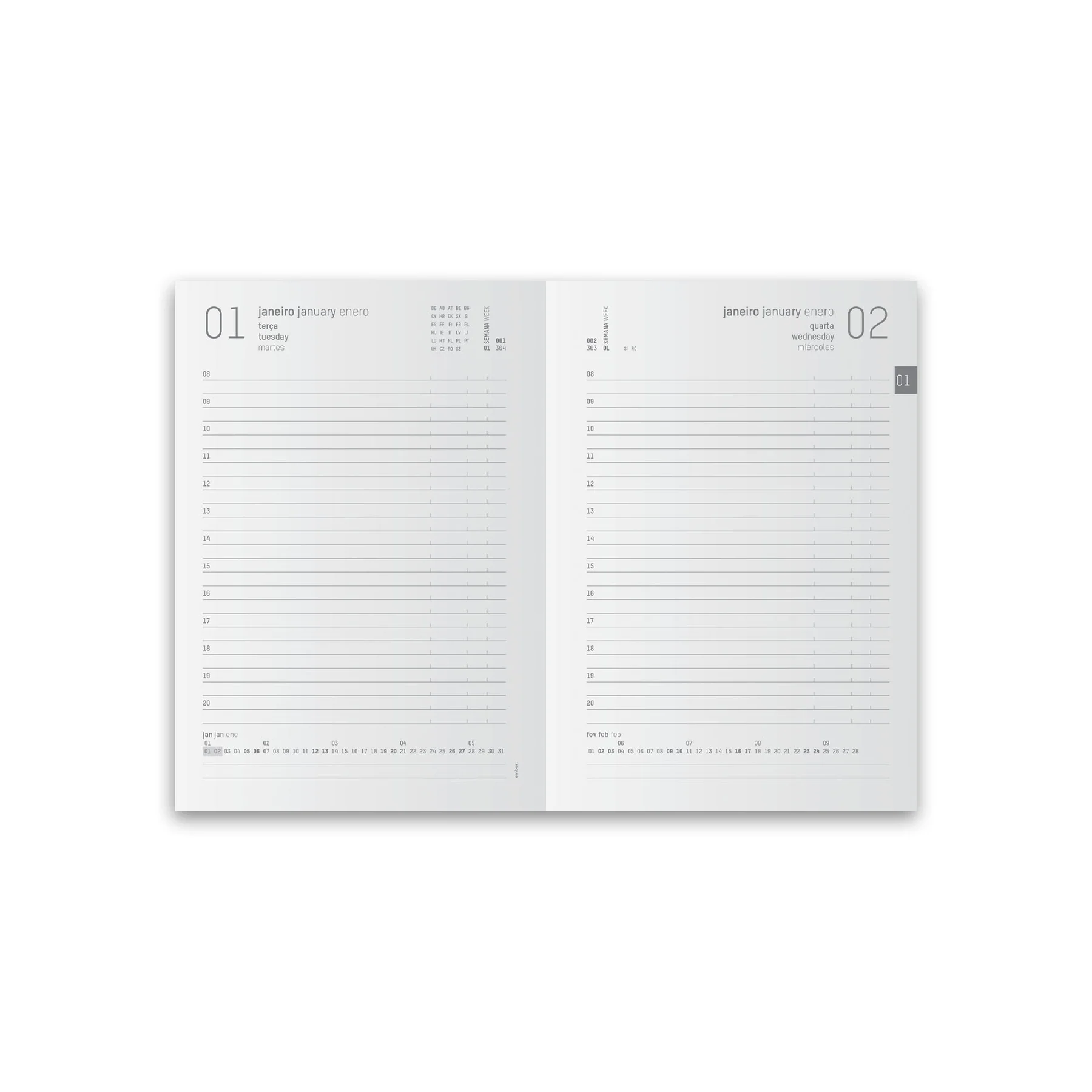 Agenda Mini Secretária 1 Dia Pastel Color - Image 2