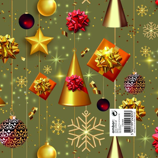 Papel Embrulho Natal Sparkie 100x70 - 25un.