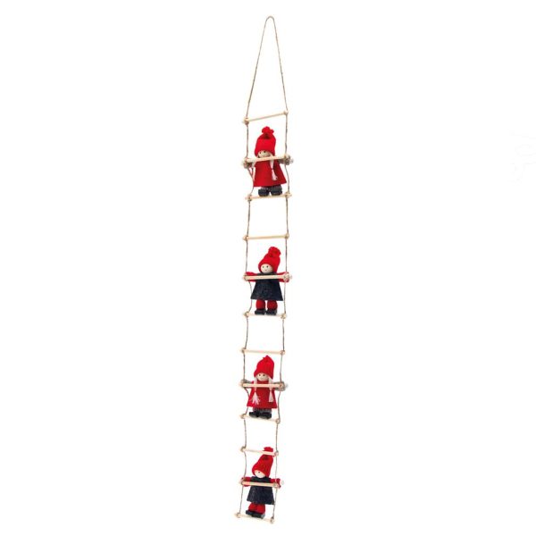 Escadas Pendurar Natal c/Meninas 65cm