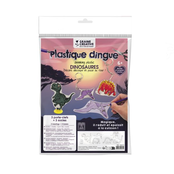 Plástico Mágico Dinossauros 3un.+3 Porta Chaves
