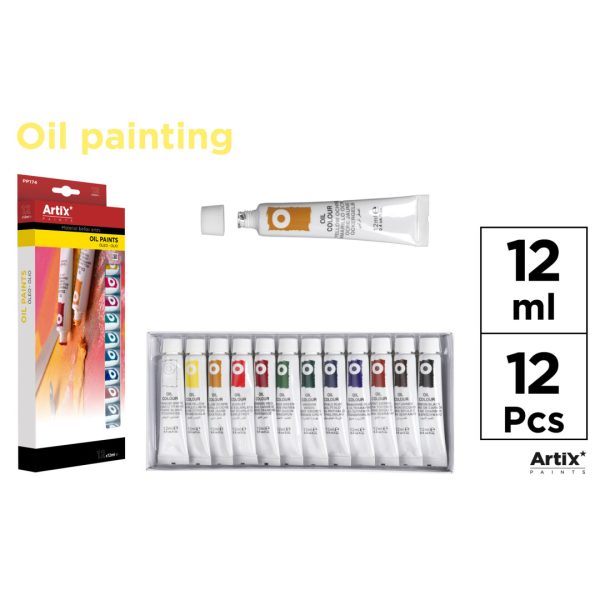 Pintura Óleo 12 Tubos 12ml