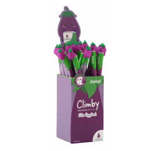 Esferográfica Climby Ellie Eggplant Cx.18un.